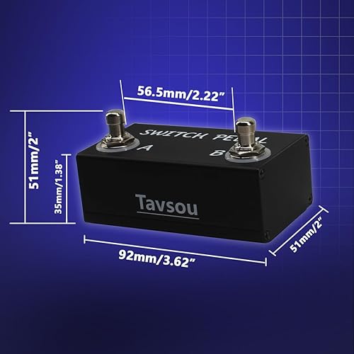 Miniatura 5 de Pedal de interruptor de doble enganche para amplificadores de guitarra con cable TRS (interruptor dual de enganche) Interruptor dual de