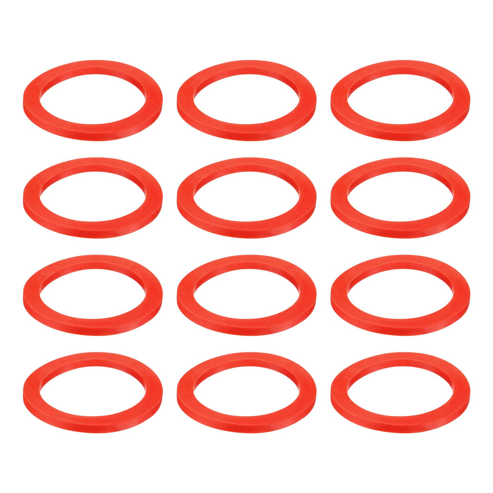 uxcell 12 Pcs Solid Silicone Flat Washer DN80 3-5/8" OD x 3" ID x 1/4" Thickness Large Washers O Ring Sealing Gaskets, Industrial Flat silicone Spacer