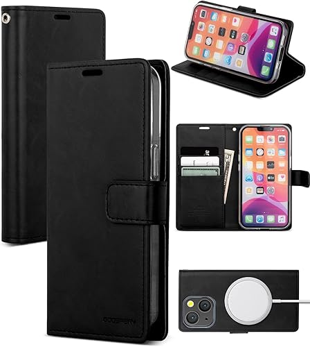 GOOSPERY Bluemoon - Cartera compatible con iPhone 13 Mini, piel sintética de alta calidad, soporte para tarjetas, funda para teléfono (rosa intenso) GOOSPERY Bluemoon - Cartera compatible con iPhone 13 Mini, piel sintética de alta calidad, soporte para tarjetas, funda para teléfono (rosa intenso)