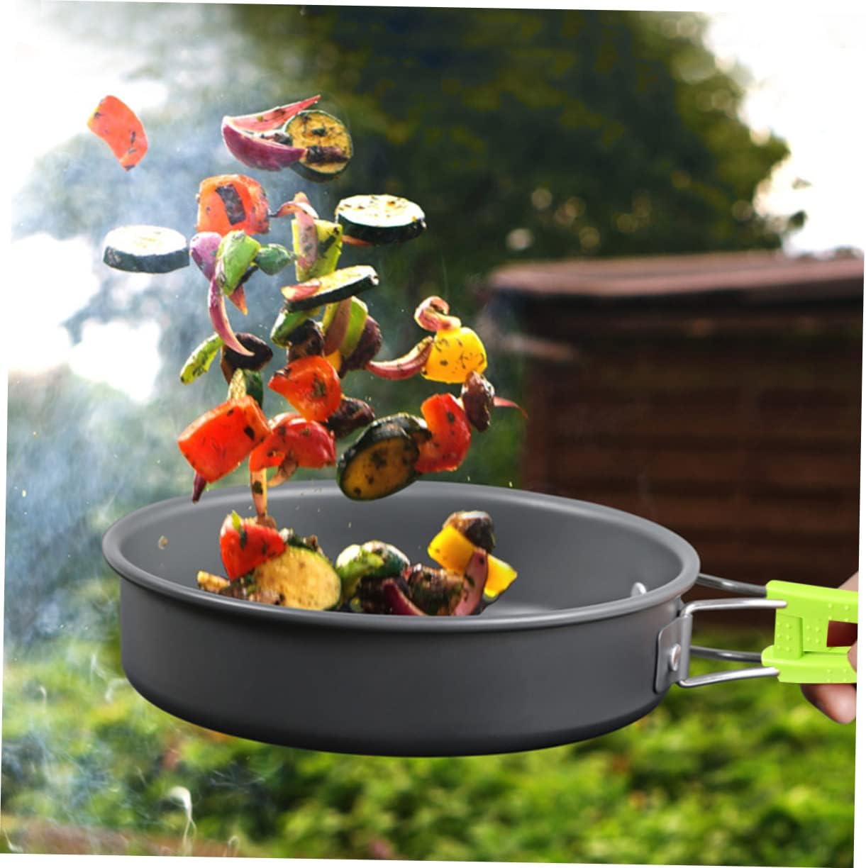Alloy Camping Pot Set 1-2 Person Outdoor Cooking Kit Portable Picnic Tableware Cookware Cutlery