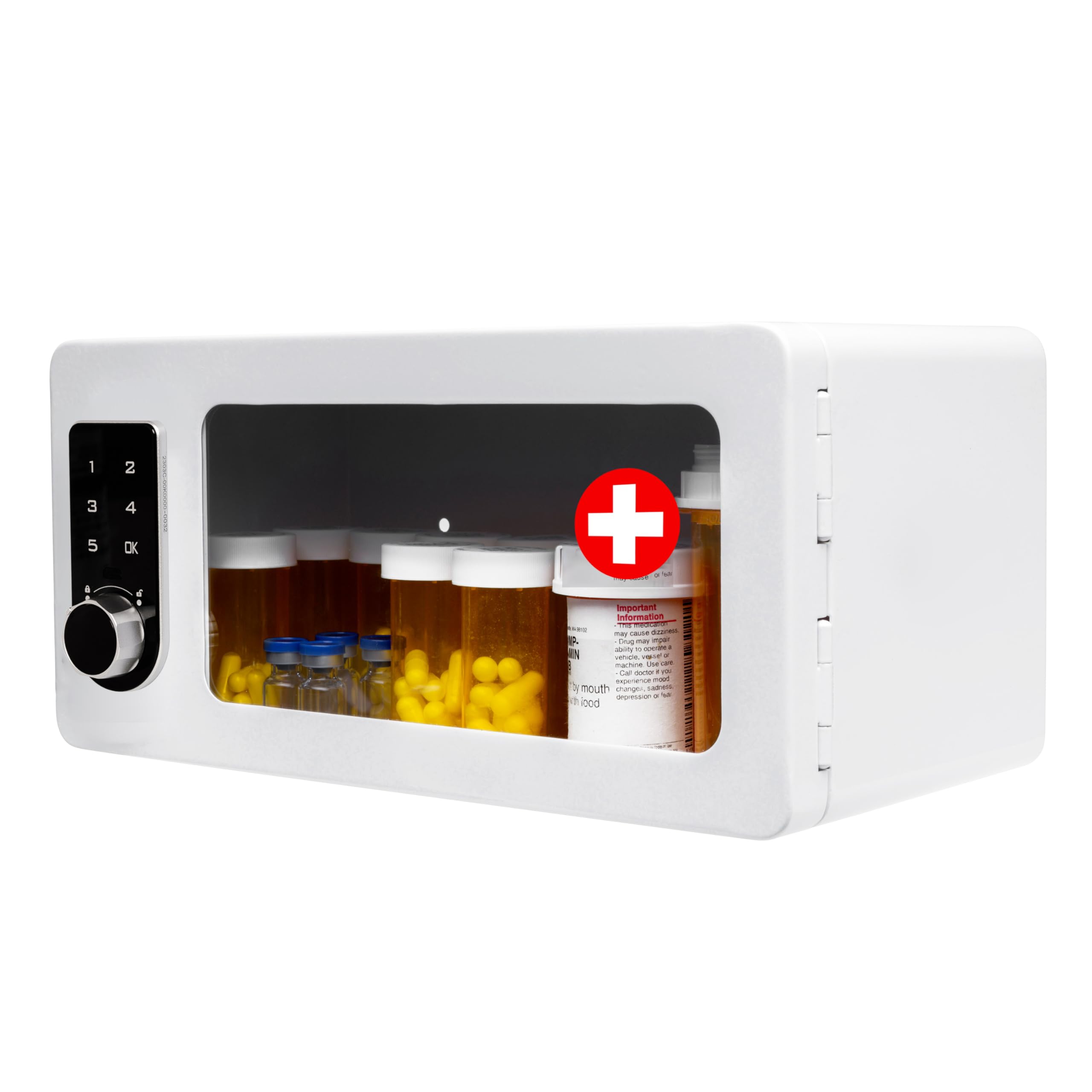 Gabinete de montaje en pared para medicina narcótica con bloqueo de teclado táctil para almacenamiento seguro de narcóticos, caja de bloqueo de medicamentos segura para refrigerador para insulina