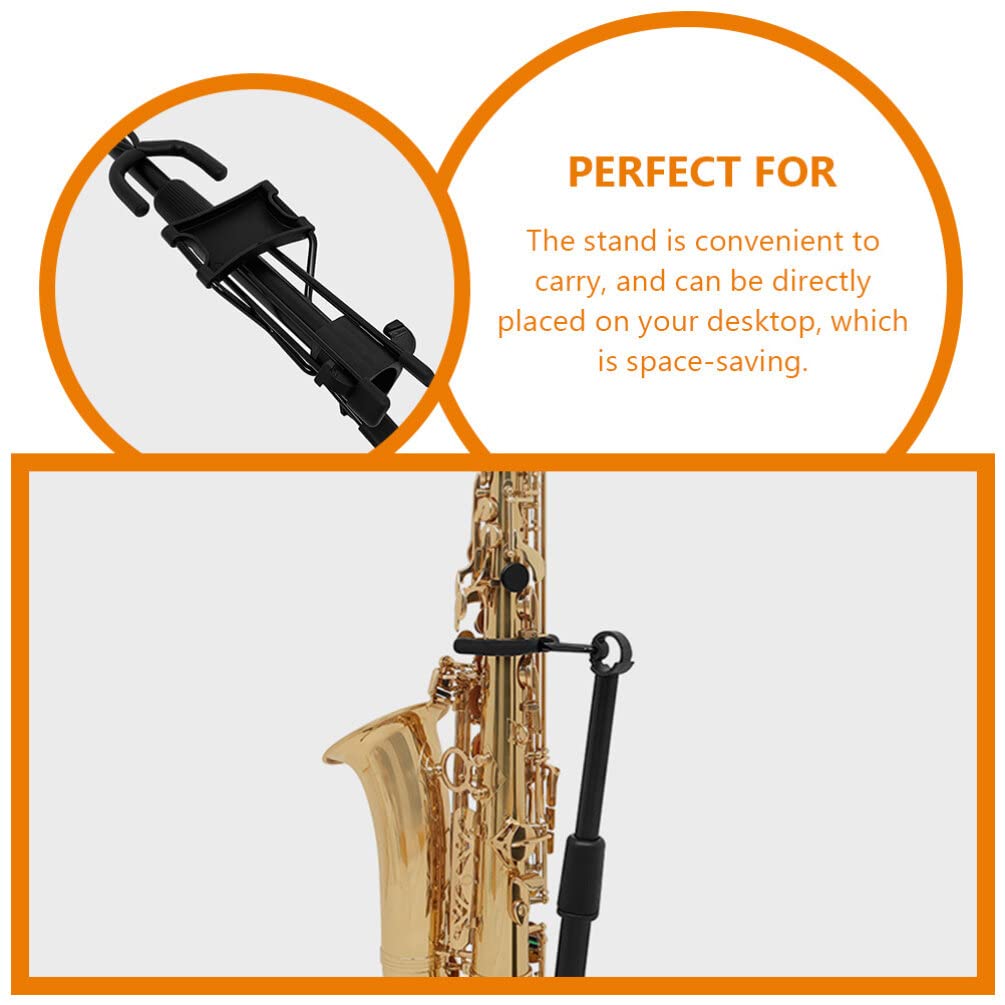 VICASKY Support Pliable pour Flûte et Clarinette, Portable, Noir, Stable | Abs et Métal, Maintien au Sol, Format Compact pour Transport, Usage Instrument de Musique