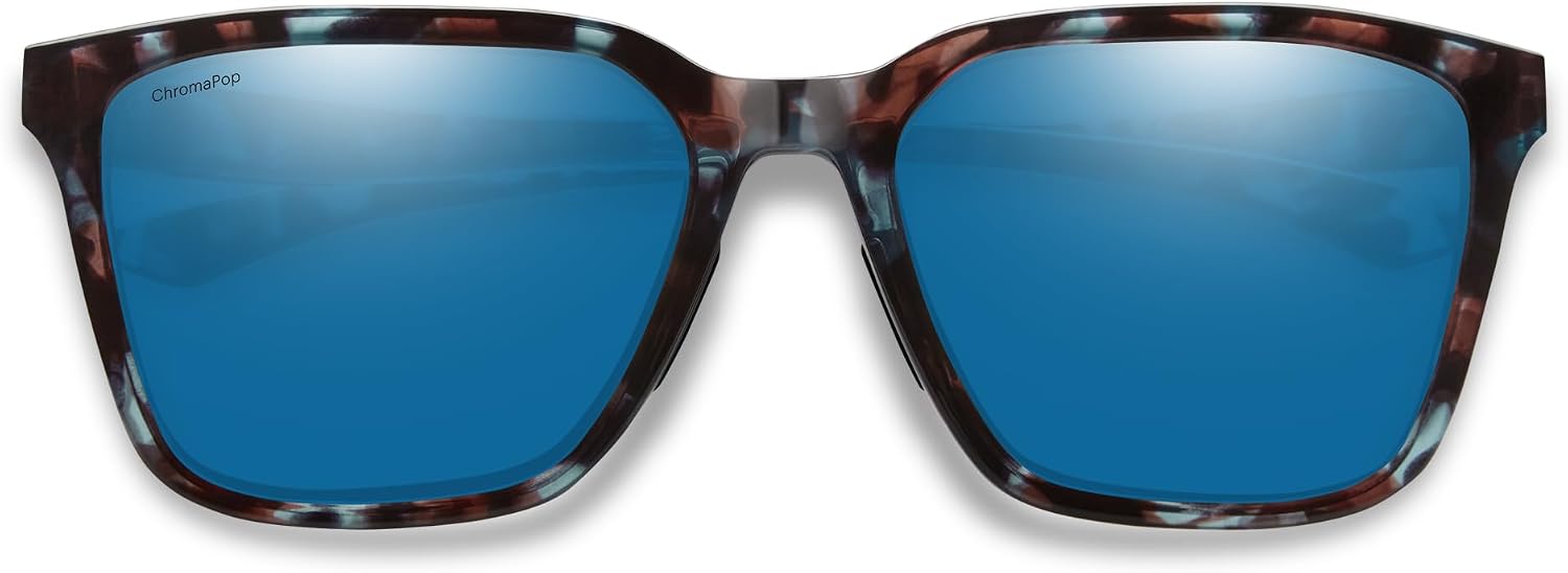 SMITH Shoutout Sunglasses – Performance Sports Active Classic Sunglasses – For Men & Women – Sky Tortoise + Blue ChromaPop Glass Polarized Mirror Lenses