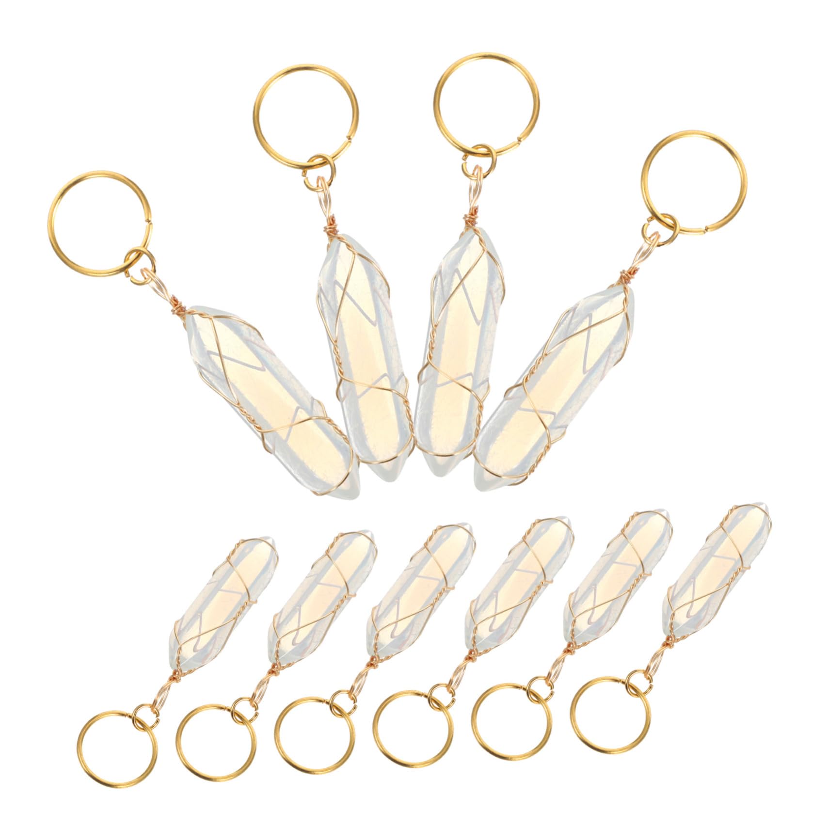 10 Piezas Anillos de Trenza de Cabello con Diseño de Cristal Accesorios Ligeros para Trenzas y Dreadlocks Ornamentos Africanos para Mujeres y Hombres Bodas y Exteriores