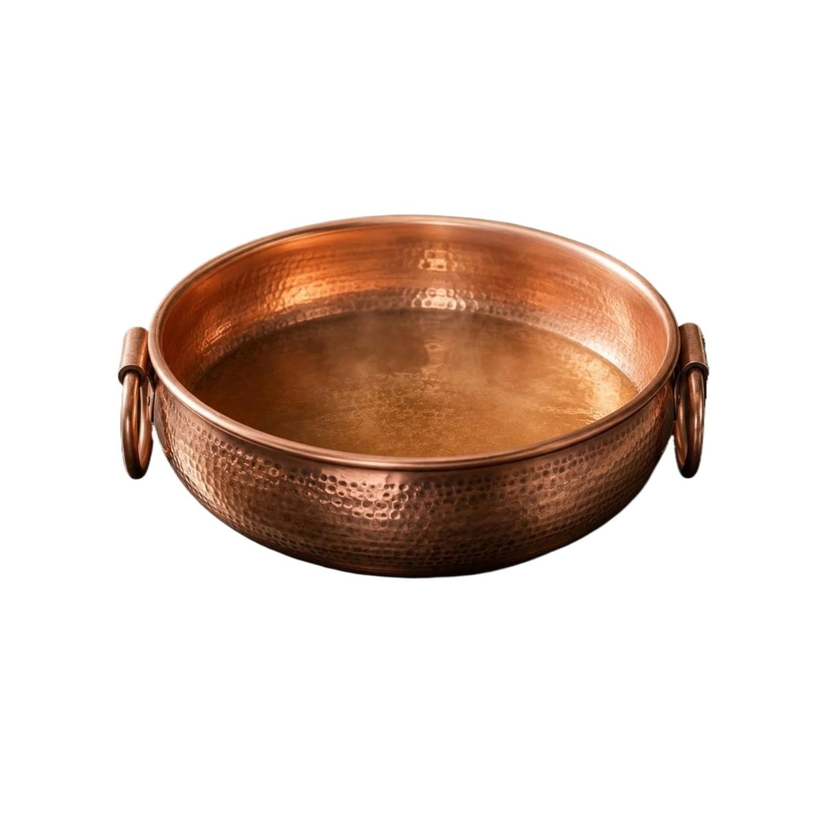 Pot en cuivre martelé de 28cm parfait pour vos grandes tables de soupes en famille