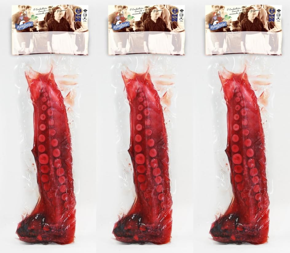 Patas de pulpo cocido en su jugo 150/200 gramos [PACK 3 PATAS MINIMO 450G] calentar y listo