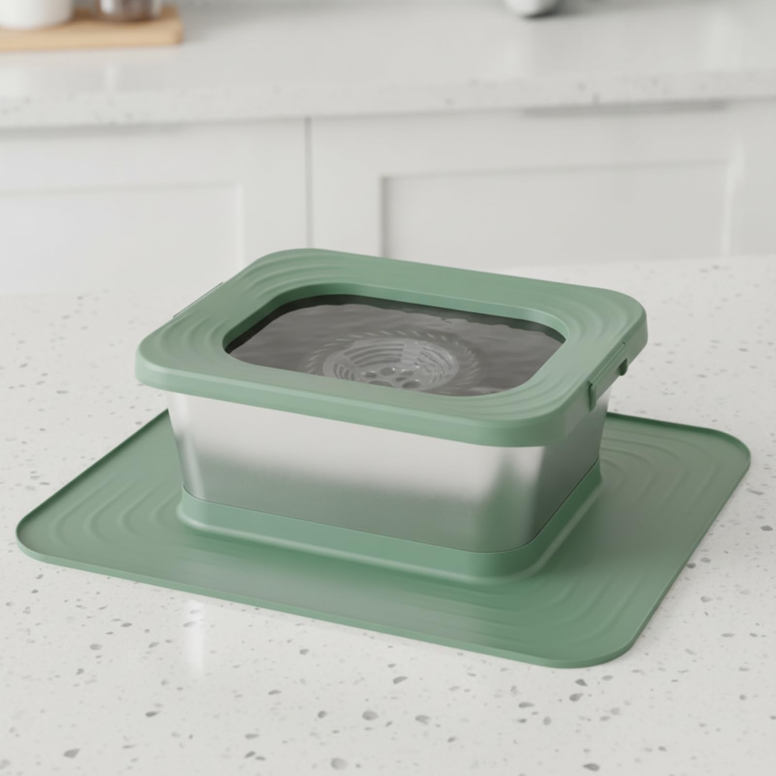 Gamelle avec Fond Antidérapant Étanche, Vert