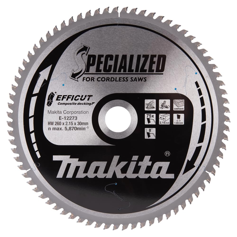 MAKITA disco de corte TCT 260 x 30 x 75T E-12273