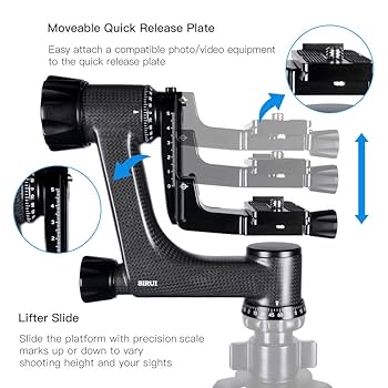 Amazon.com : SIRUI PH-Series Carbon Fiber Gimbal Head (PH-10