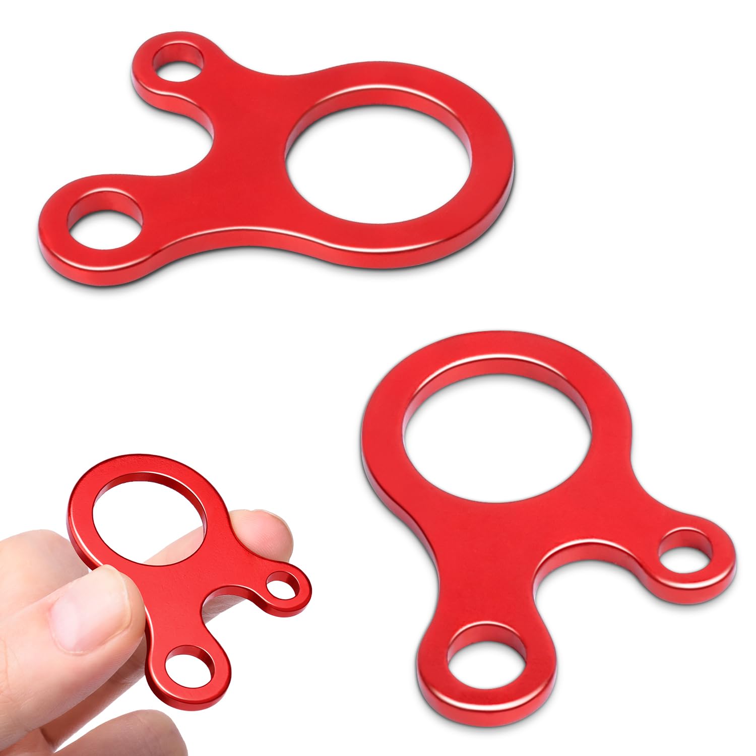 CooBigo 10pcs Rope Guyline Tensioner for Tent, Red