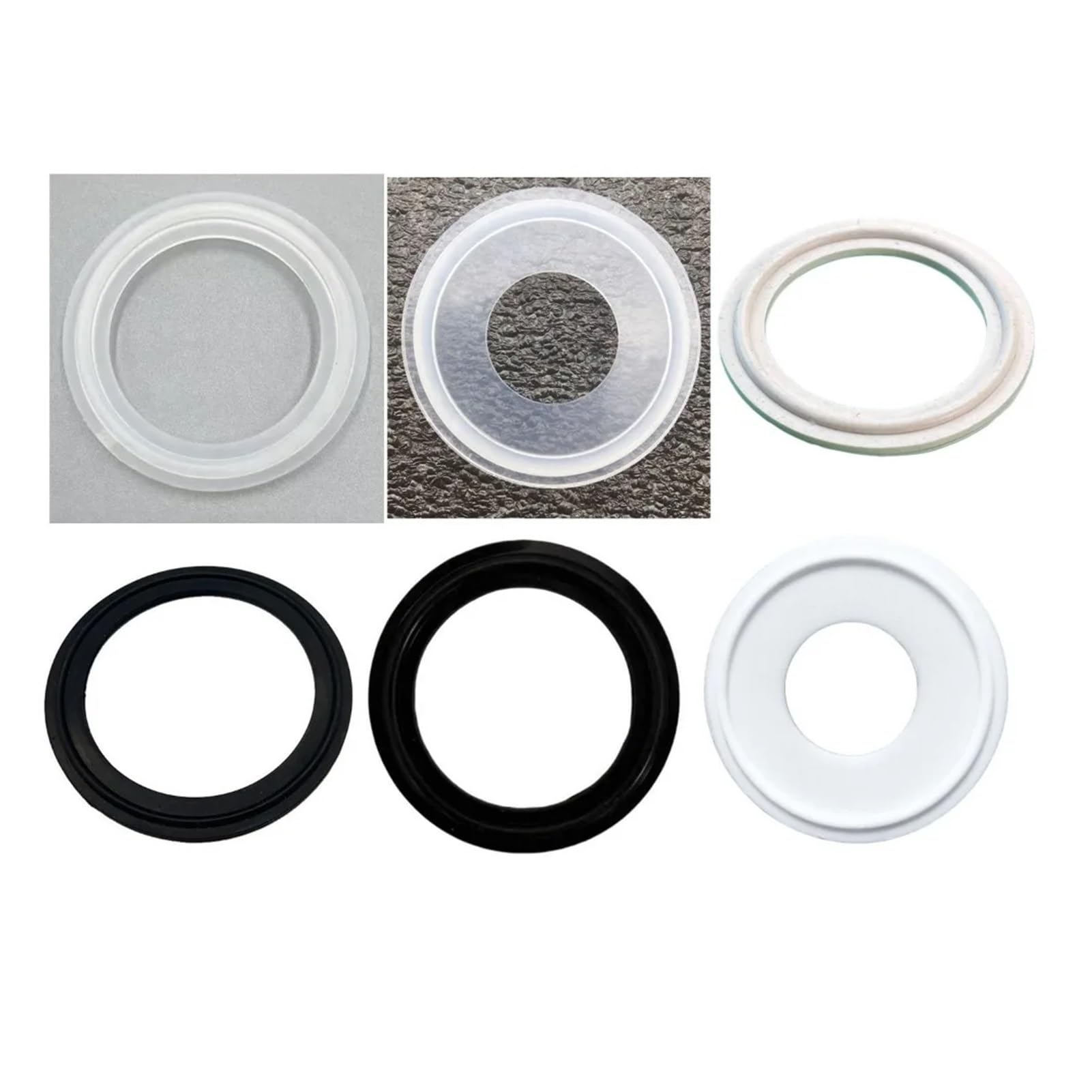 Junta de tira sellado silicona con abrazadera 0,5"-10"(FKM,254x268mm 1pc)