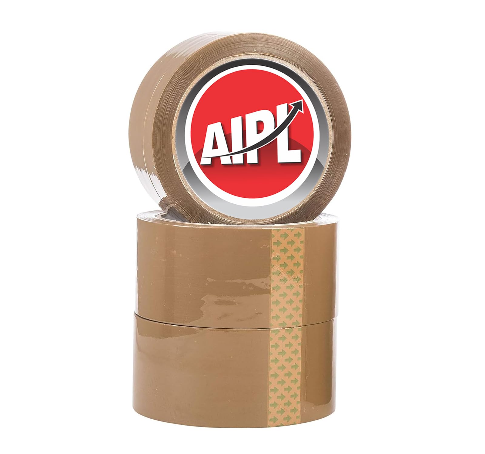 AIPL Heavy Duty Gold Category Brown Packing Tape Packaging Tape Refill Rolls 3 Rolls 48MMX100MTR for Sealing Moving Ship
