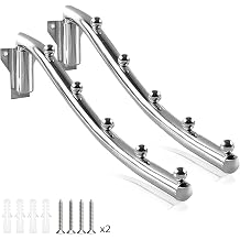 Clothes Hanger Rack Wall Mount, Folding Stainless Steel Coat Rack