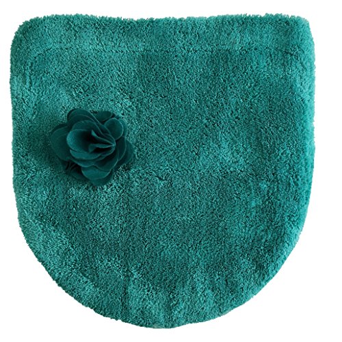 センコー S.D.S ローズ 薔薇モチーフ付き トイレ ふたカバー 洗浄用 ピーコックブルー 88273