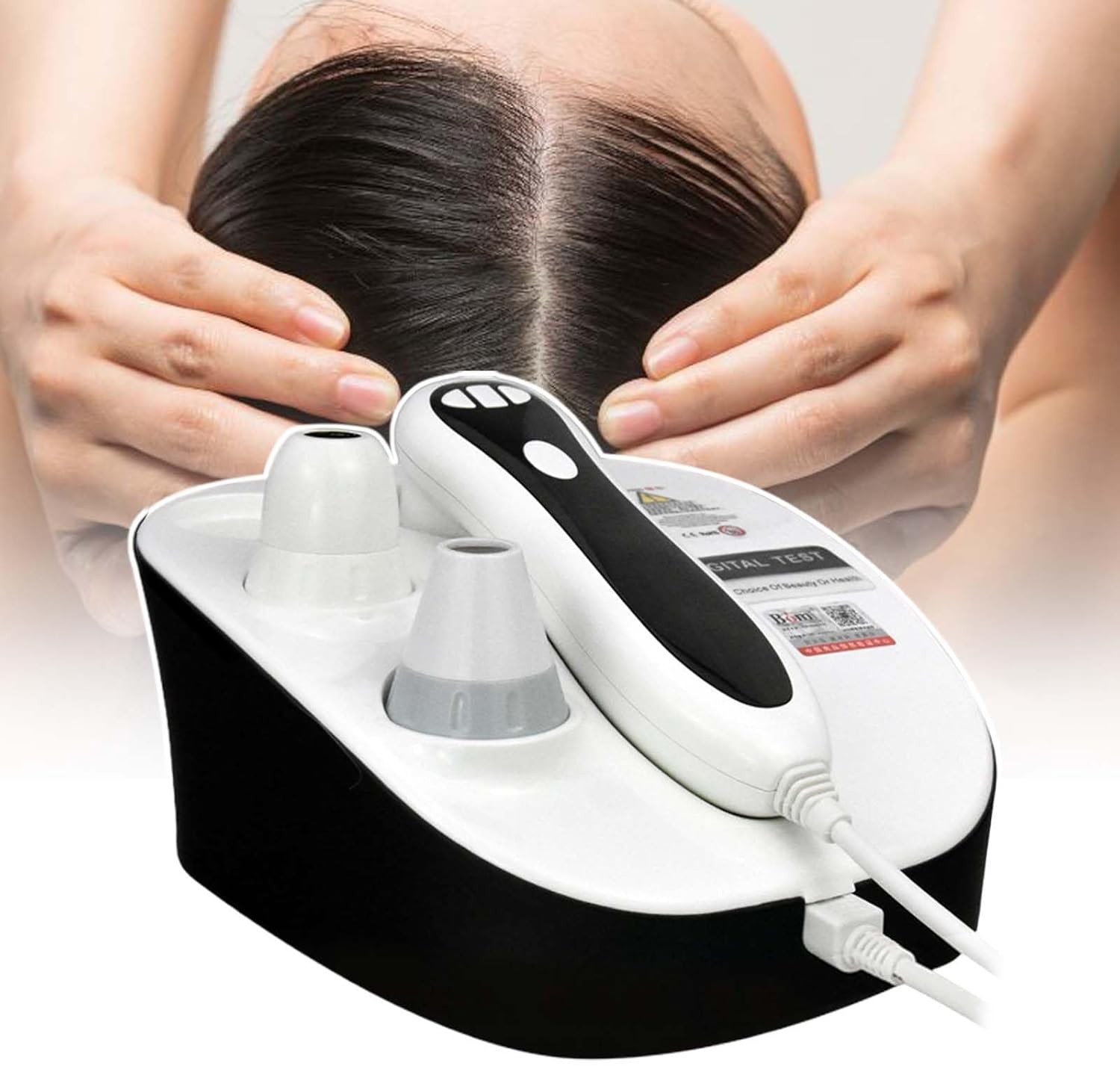 Hd 8 Megapixels Hair Foliicles Oil Moisture Tester,Skin Analysis Machine Professional,Commercial & Home,Adjustable Polarization Light