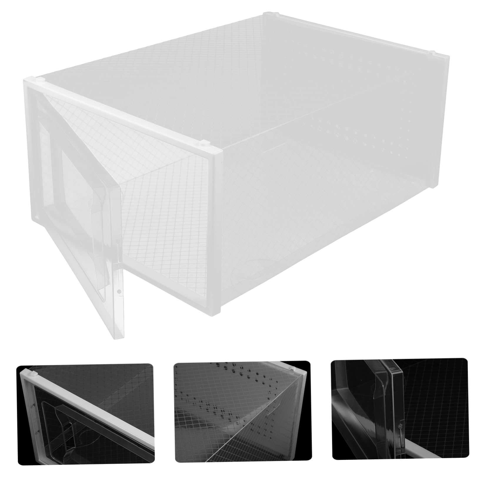 Ciieeo 6 Cajas caja de zapatos transparente cajas de zapatos del gabinete cajas de almacenamiento de cajas almacenaje cajas de almacenaje estantes para estantería