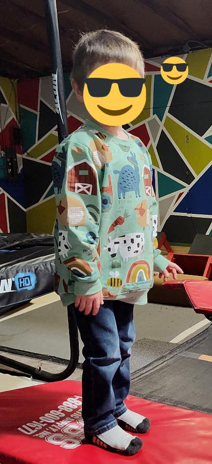 Image of AIWUHE Toddler Cotton Sweatshirt Boys Girls Pullover Long Sleeve Tops 2-6Y | Tops Blouse, Cotton T-Shirt, Fall Winter Clothes