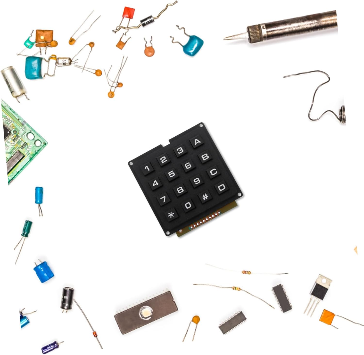 Industrial Keyboard Module Membrane Keypad 16 Key Tactile Switches Easy to Apply