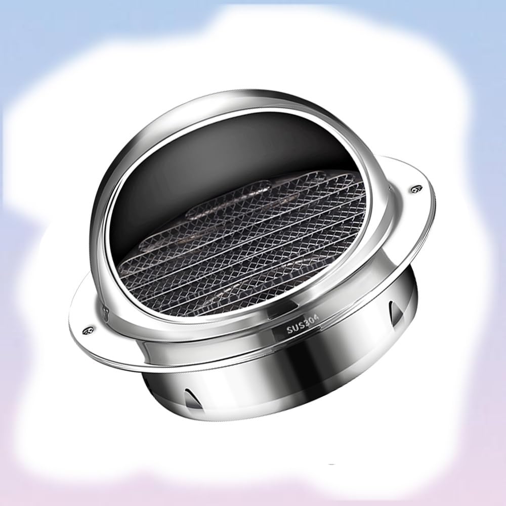 KADEUX Cuisine Grille De Ventilation Grille Ventilation Hotte Murale Sortie D'évacuation en INOX avec Maille De Protection Grille De Hotte Ronde pour Ventilation Garage (Size : 7.5inch-190mm)