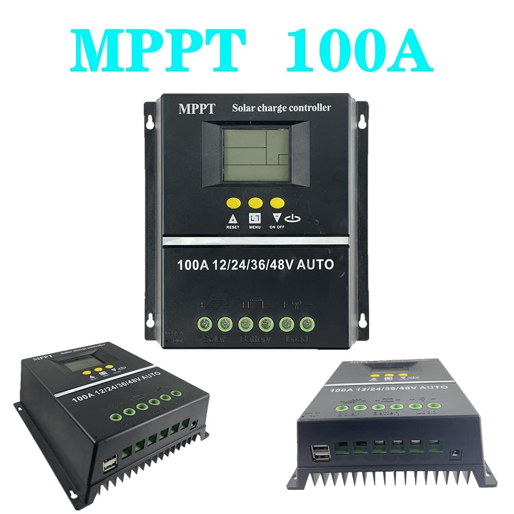 ContrôLeur De Charge,Regulateur Solaire Mppt MPPT 60A 80A 100A Solaire Pv Régulateurs 1 2V 24V 36V 48V Auto Contrôleur de charge solaire solaire Pv Batterie