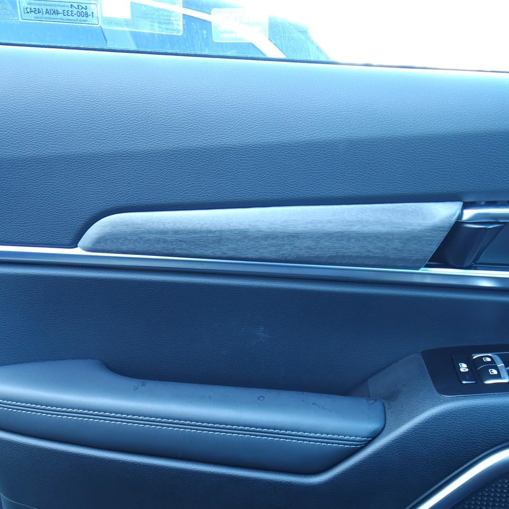 Matte Wood Grain Style Interior Door Panel Trim Covers Compatible with Kia Telluride 2020-2024 Accessories
