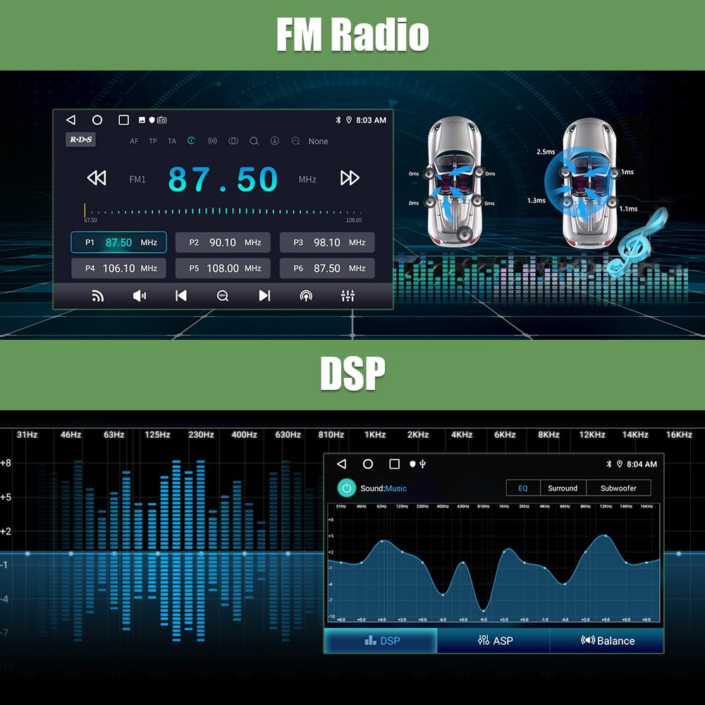 AWESAFE Android 13.0 [6GB+128GB] Radio Coche para BMW 1 Serie E81 E82 E87 E88(2004-2011) con Carplay/Android Auto, 9 Pulgadas Pantalla Táctil con WiFi/GPS/FM/RDS/DSP,Apoyo Mandos Volante,Aparcamiento