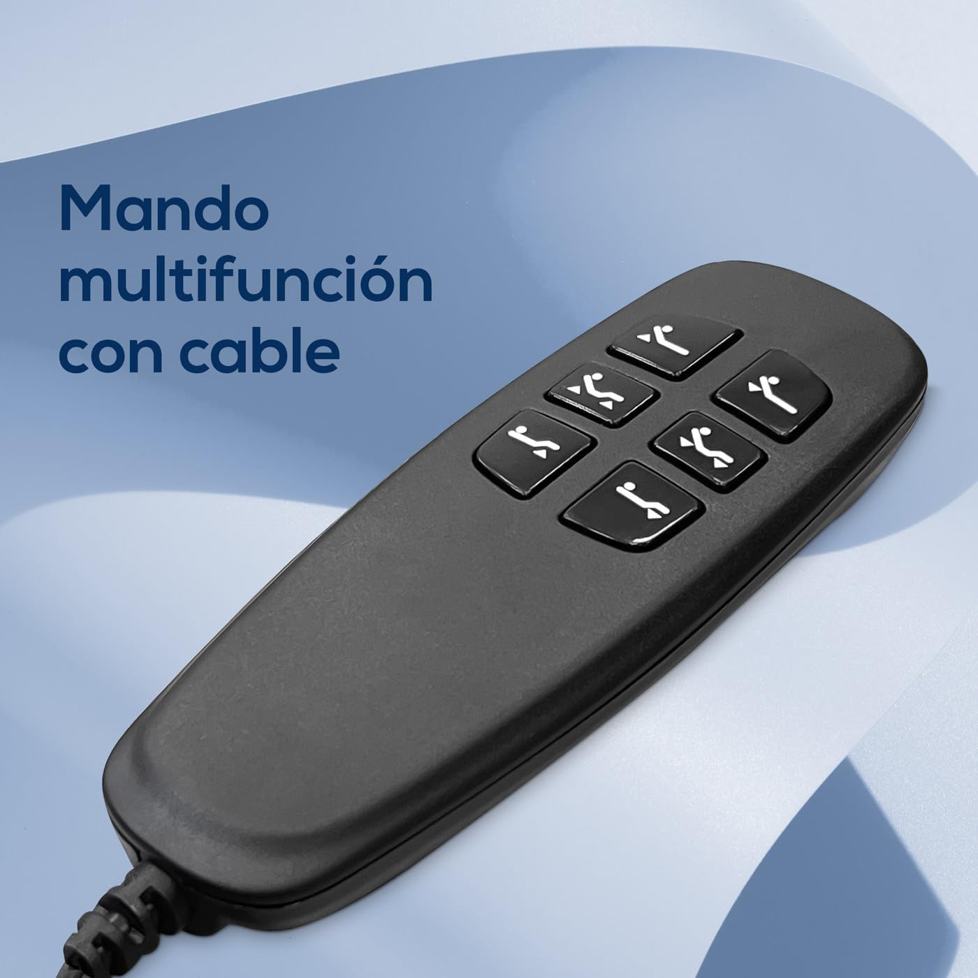 DUÉRMETE Online Pack Cama Eléctrica Articulada Reforzada Ergomax con Colchón Viscoelástico Dorsaltec, Gris Antracita, 90 x 190 cm