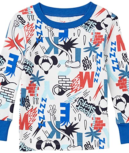 Amazon Essentials Disney | Marvel | Star Wars Toddler Boys' Pajama Set (Previously Spotted Zebra), Blue/Mickey, 2T #TOP2