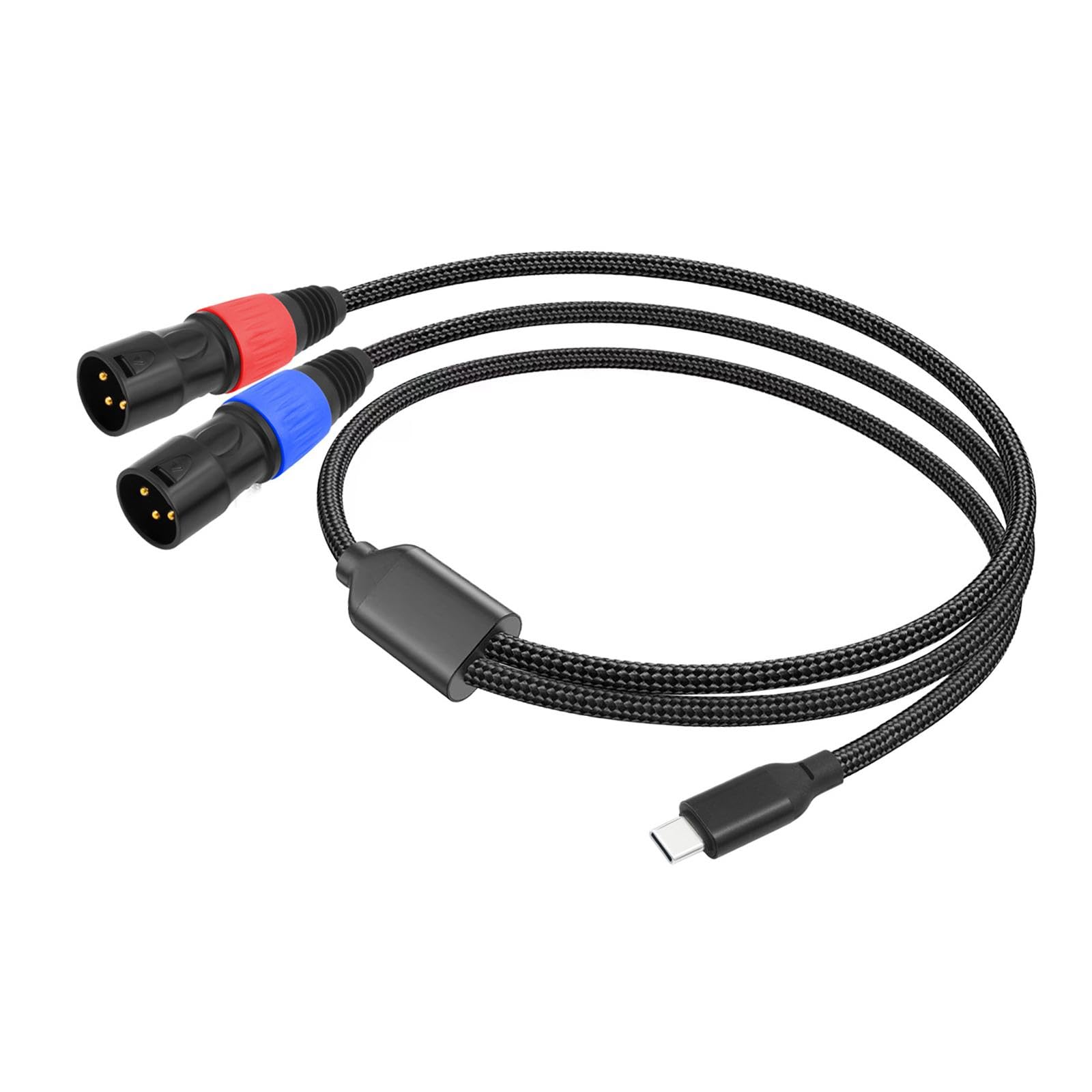 Zestaw 5 kabli typu C na 2 XLR RCA Y Splitter Cord do kina domowego, słuchawek, głośnika, 3 m