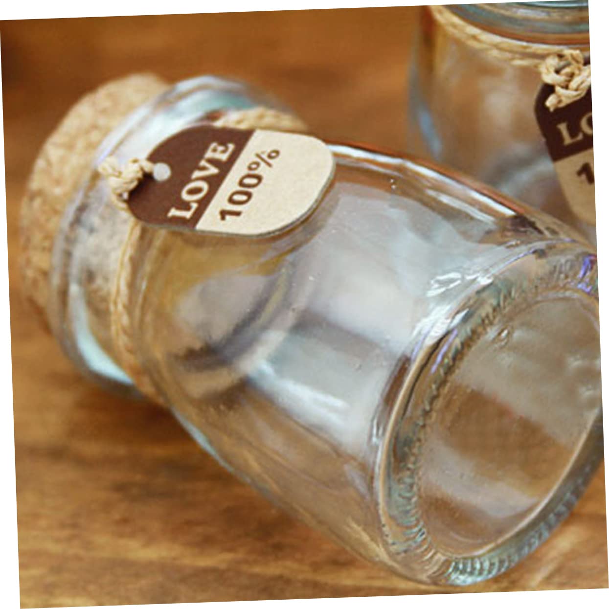 Cabilock Glas Gastgeschenkegläser 12 Stück 100ml mit Korkdeckeln | Etiketten und Schnur Enthalten, für Süßigkeiten und Gewürze, für Party und Kerzenherstellung