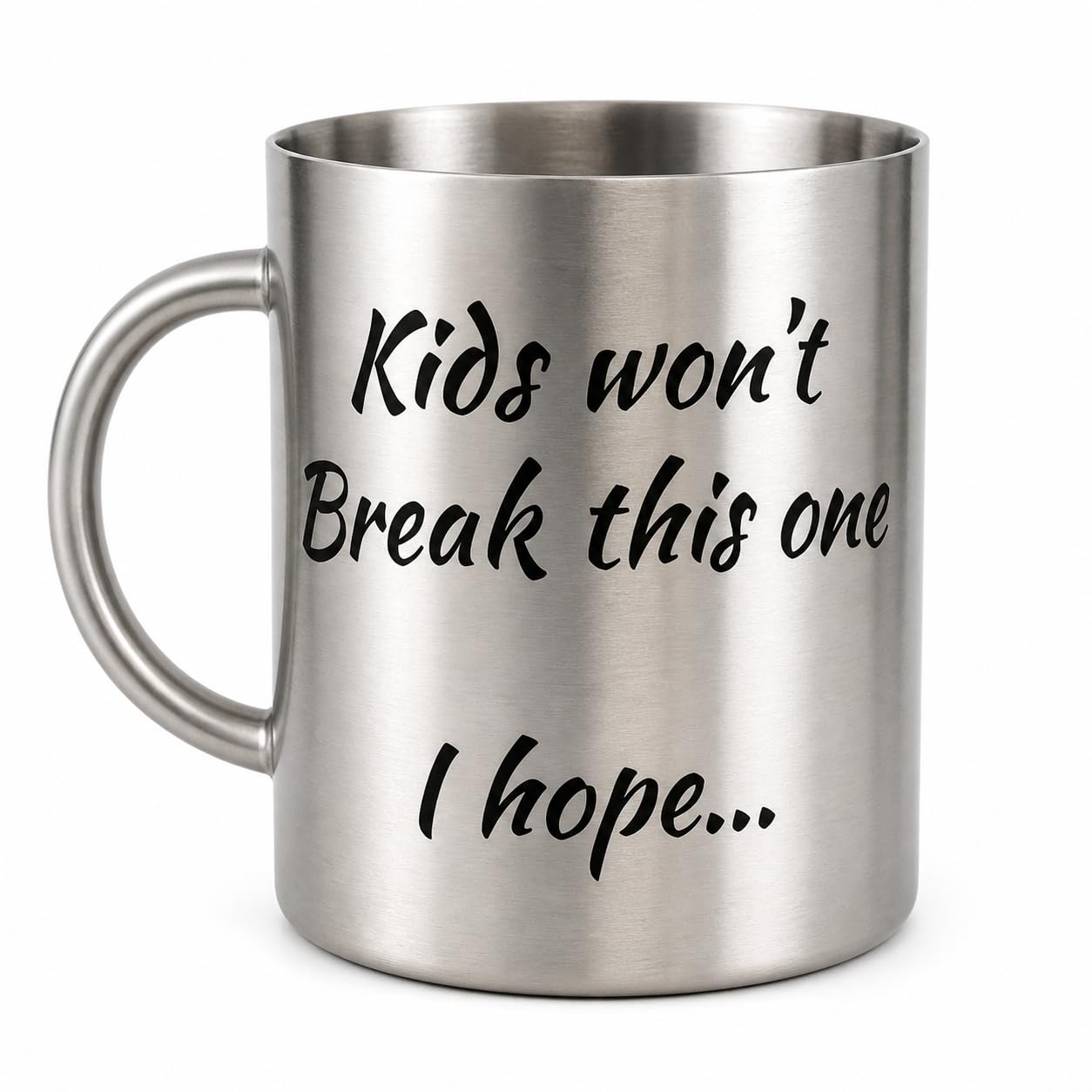 With Your Touch Personalised Mug Custom Cup Size and Style - Photo Text Logo Image - Personalised Gift for Dad Mother Love Christmas Birthday Anniversary Graduation - (Stainless-13oz-385ml)