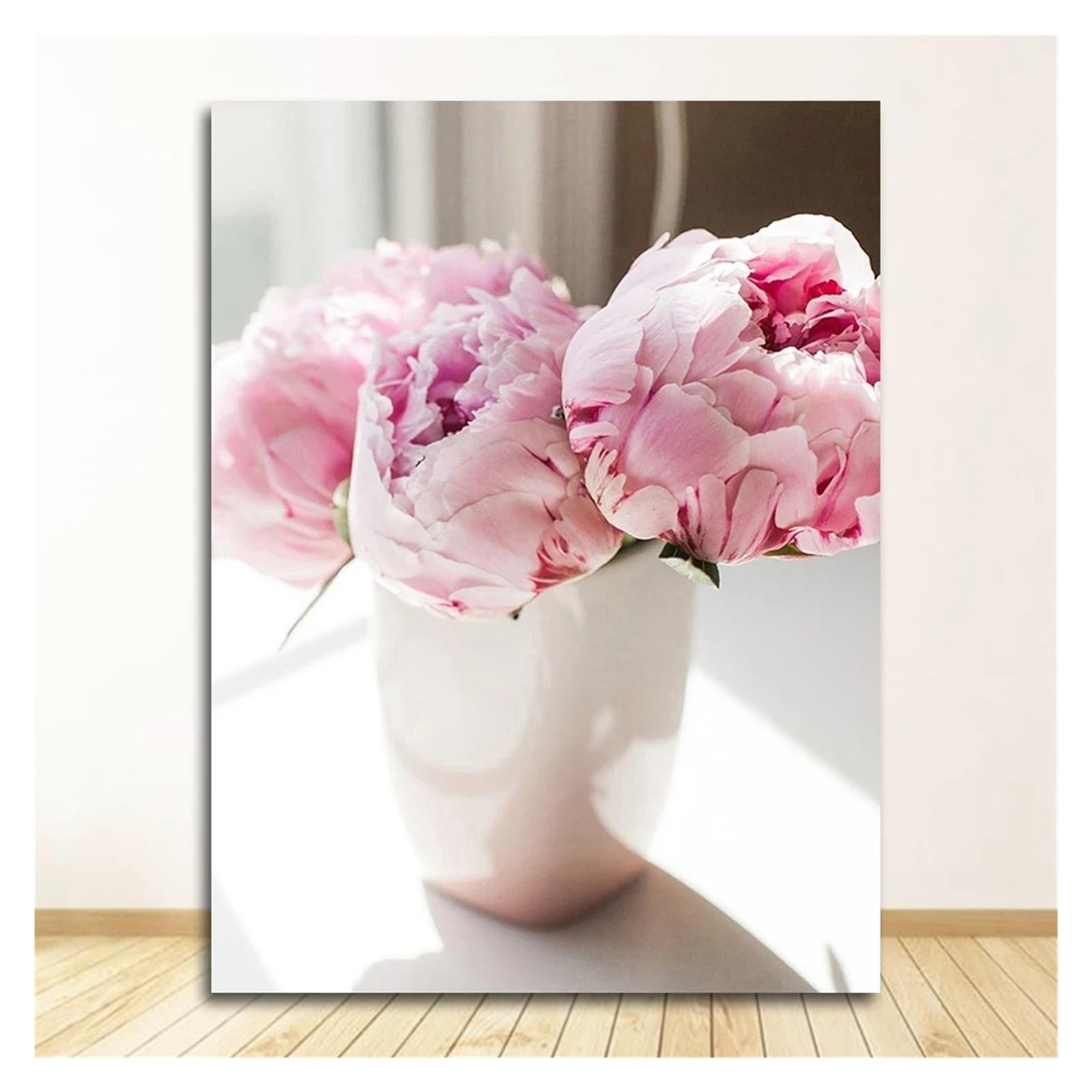 Xenite F Wall Art Canvas Prints Wall Art Picture Or Living Room Home Decoration Canvas Painting Nordic Decor Elegant Peony Lower Phrase Poster(,50X70cm)