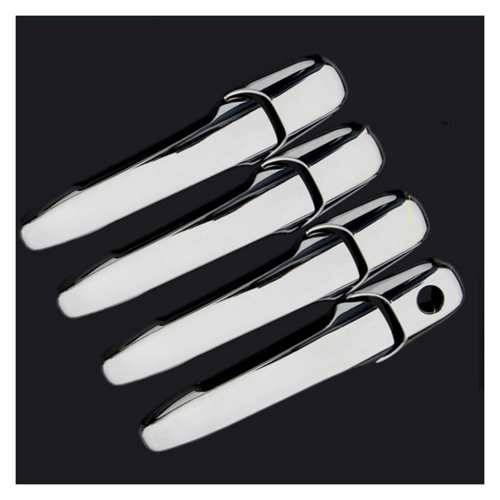 Rinkteea 1 Exterior Car Door Handle For Mazda 3 2004-2009 5 2006-2017 6 2003-2015 Black Chrome Car Door Handle Cover Trim Styling(1)