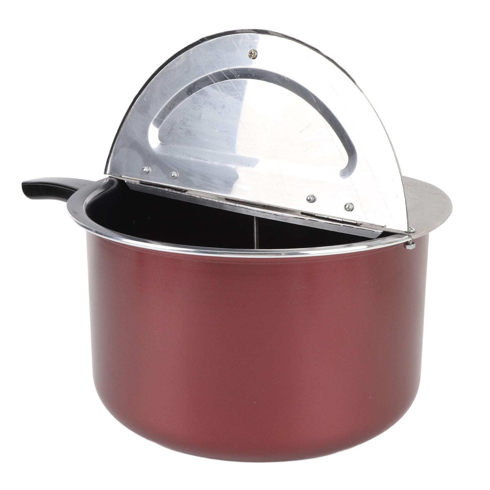 Edelstahl Popcorn Popper, Herdplatte Popcorn Maker handbetrieben, kompaktes Design, Popcorn Topf mit einer Handkurbel, Gasherd Induktion Herd kompatibel