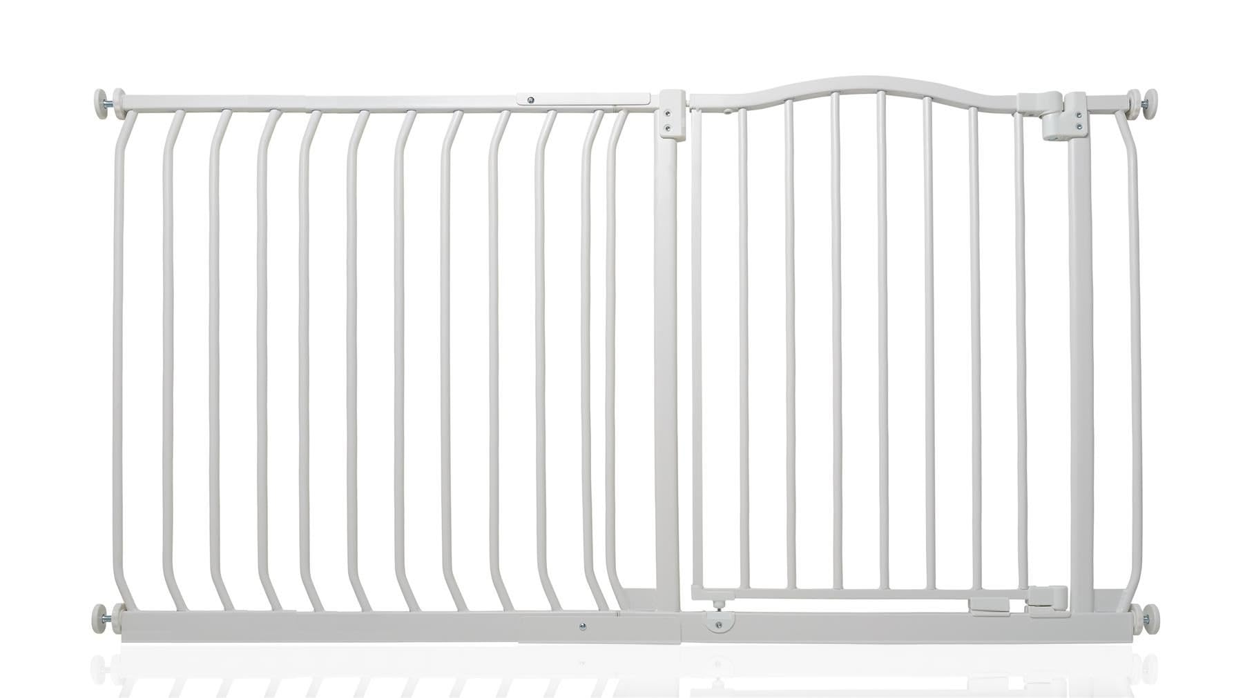 Safetots Curved Top Safety Gate134Cm143CmMatt WhitePressure Fit Stair Gate from B&Q
