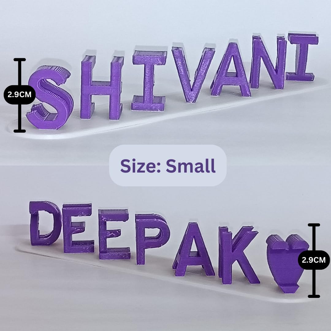 Couple Name (Two color) | Personalized Dual Name Illusion | 3D Flip Name Plate | Gift for Husband Wife Boyfriend, Valentine, Anniversary, Birthday, Wedding (Upto 7 Character) — Amazon image 2