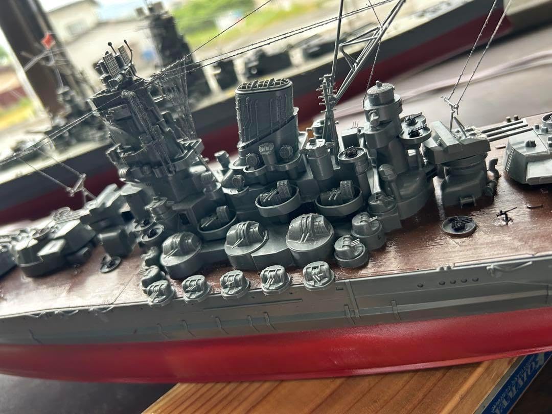 超精密戦艦大和80cmサイズ拘りの製作品にて自宅のオブジェへ 超精密戦艦大和80cmサイズ拘りの製作品にて自宅のオブジェへ