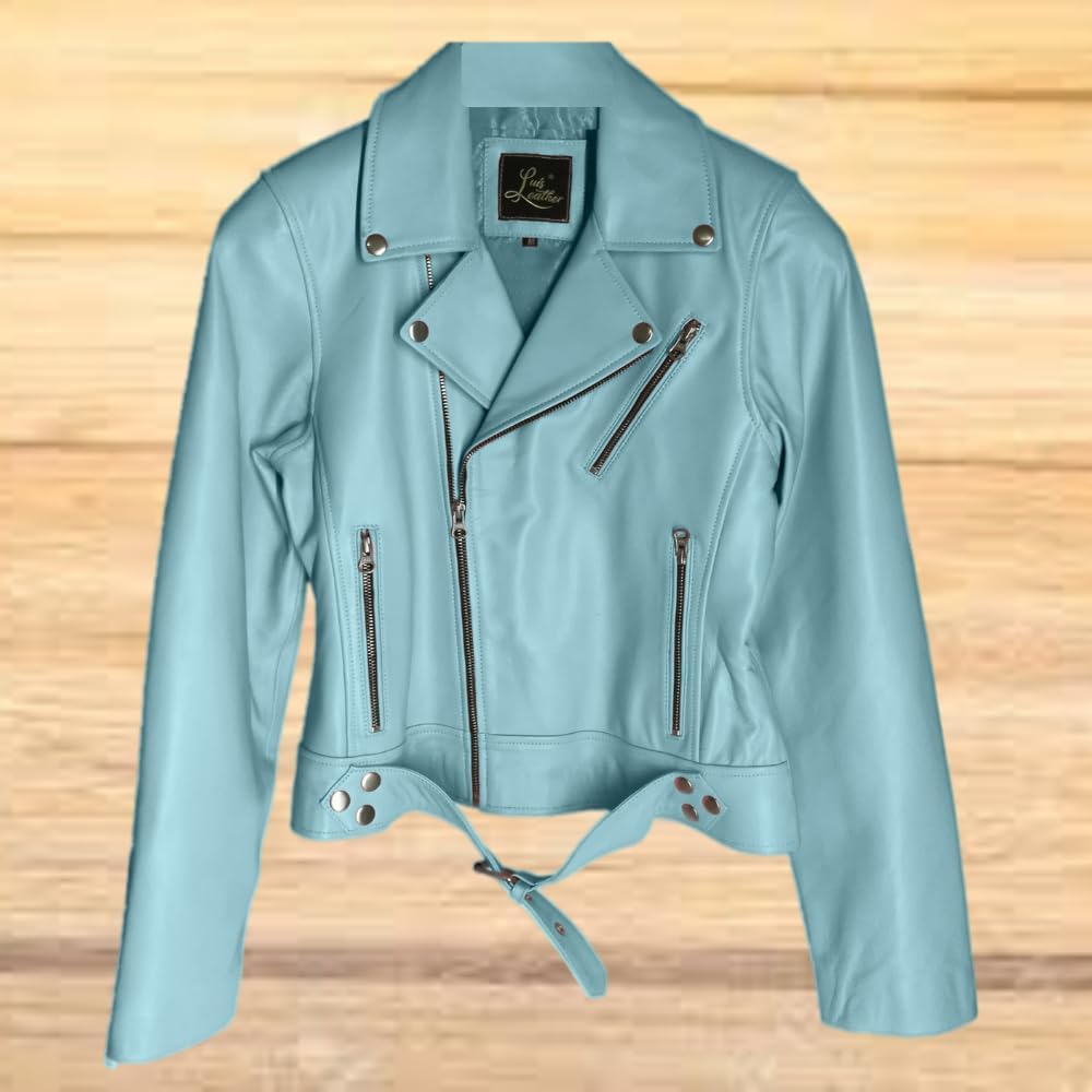 SID Women's Lambskin Leather Biker Black Jacket