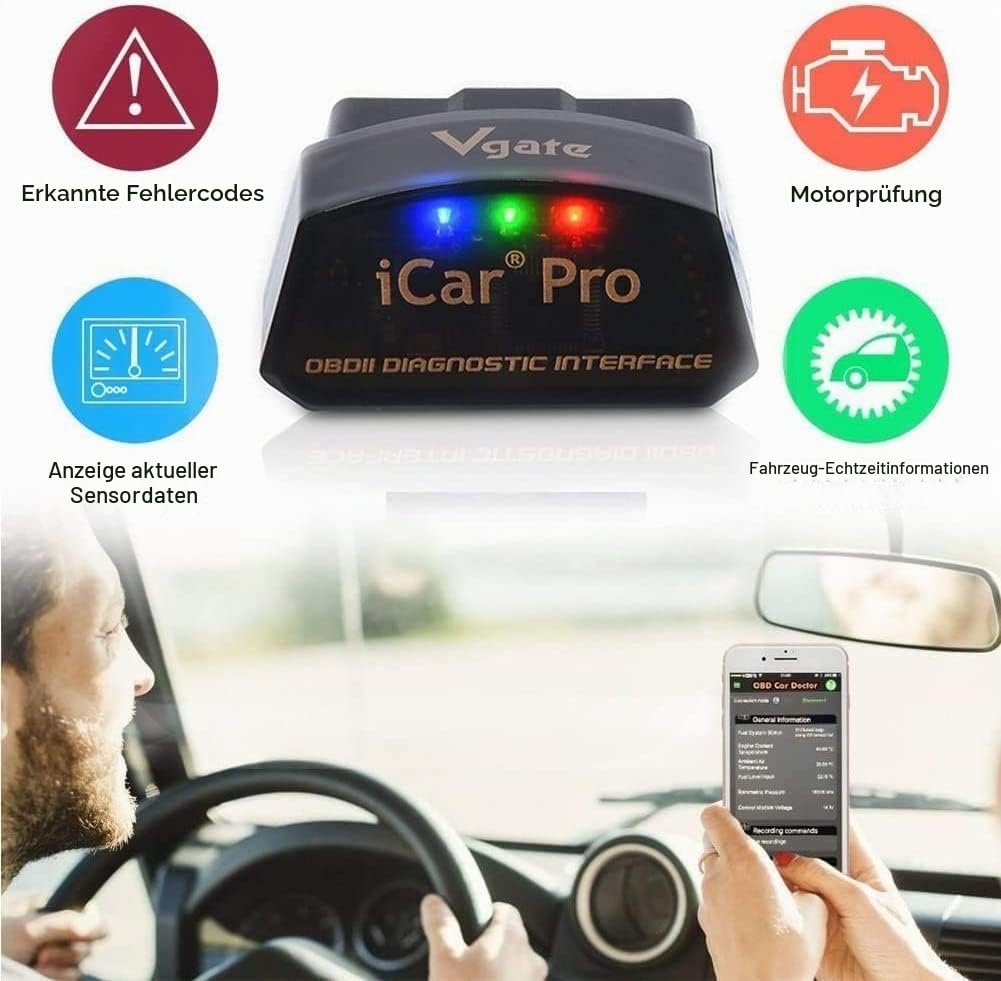 Vgate iCar Pro Bluetooth 4.0 (BLE) OBD2 OBDII Fehlercode Leser Auto Check Engine Light mit ELM327 Adapter