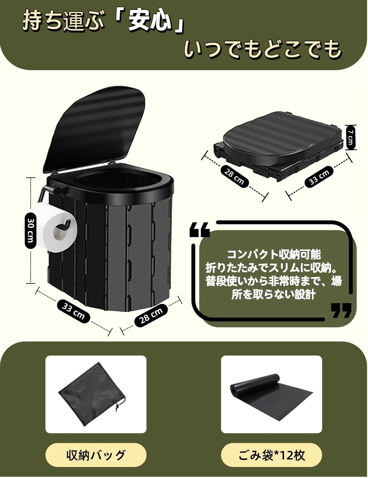 Amazon.co.jp: 災害用 簡易トイレ セット 防災 備蓄品 【テント+携帯用