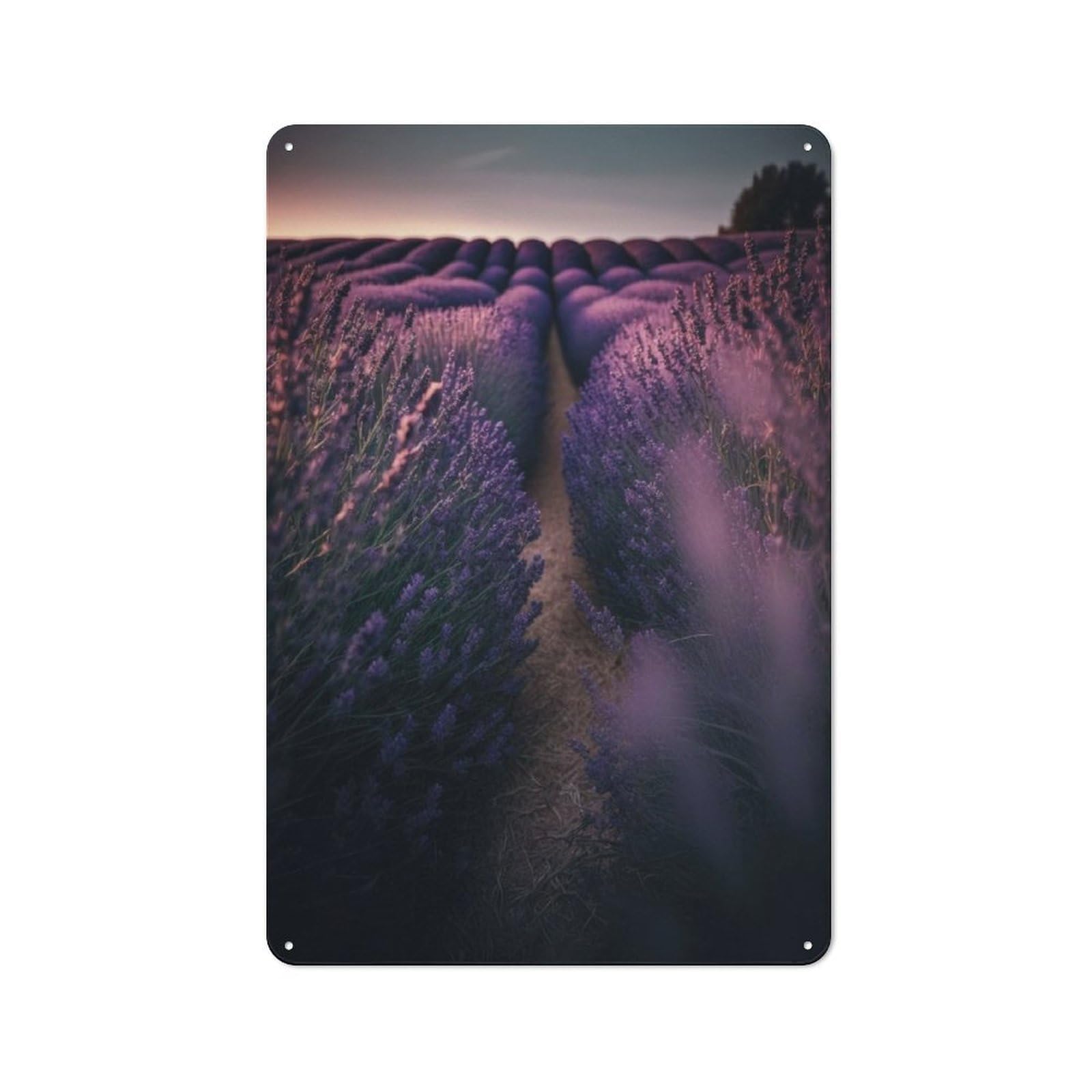 Junmoney Dreamy Lavender Field Vintage Tin Wall Plaque 30X20cm For Workshop Wall, A Decorative Christmas Gift For Makers And Diy Enthusiasts