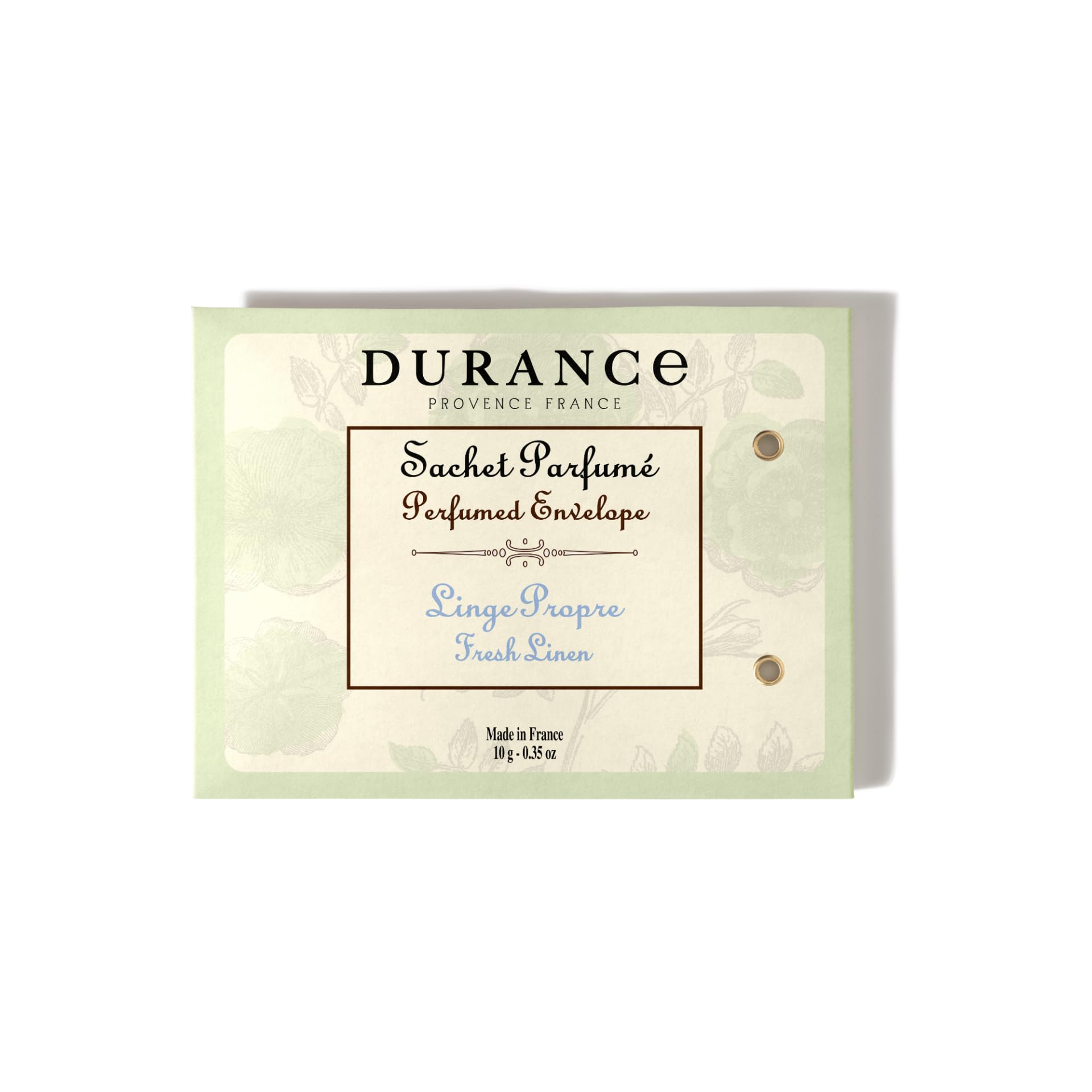 Durance Fresh Linen Scented Sachet 10g - For Bags, Wardrobes, Drawers, Cars - Room Freshener For Living Room, Bedroom, Bathroom, Laundry Basket - Fresh & Clean