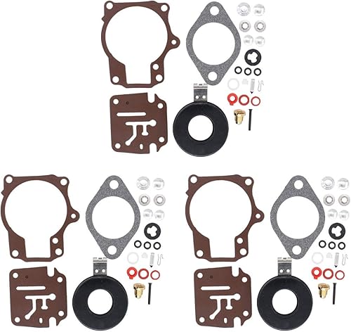 ApplianPar Kit de reparación de carburador de carbohidratos con flotador para Johnson Evinrude 65 70 75 HP