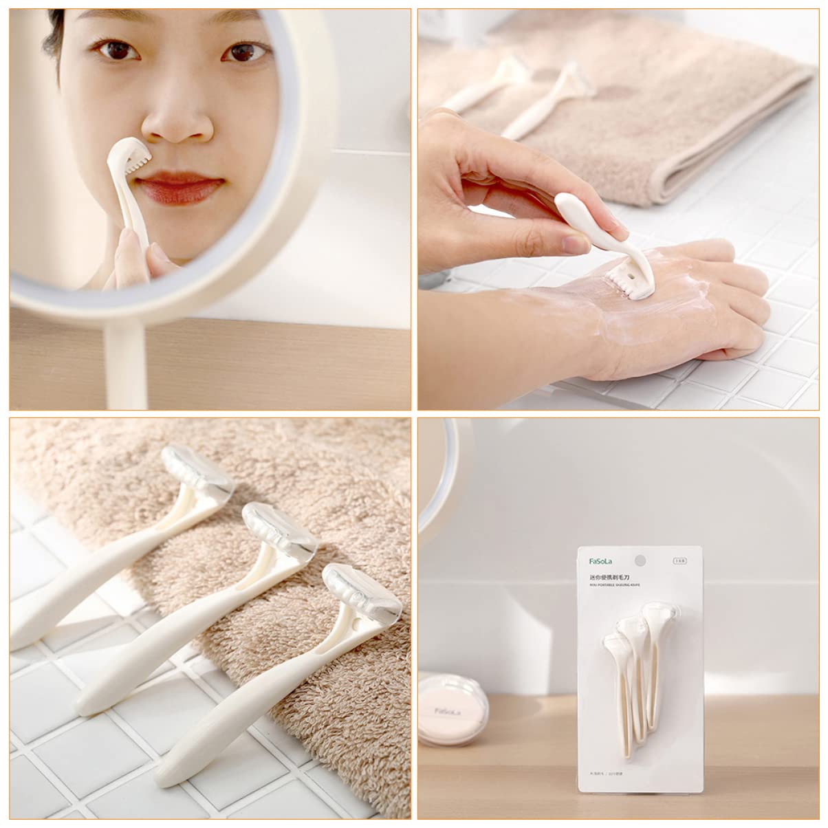 FOMIYES 2sets Women Razor Set Hair Trimmer Safe Shaving Friends Portable Easy to Use 3pcs*2