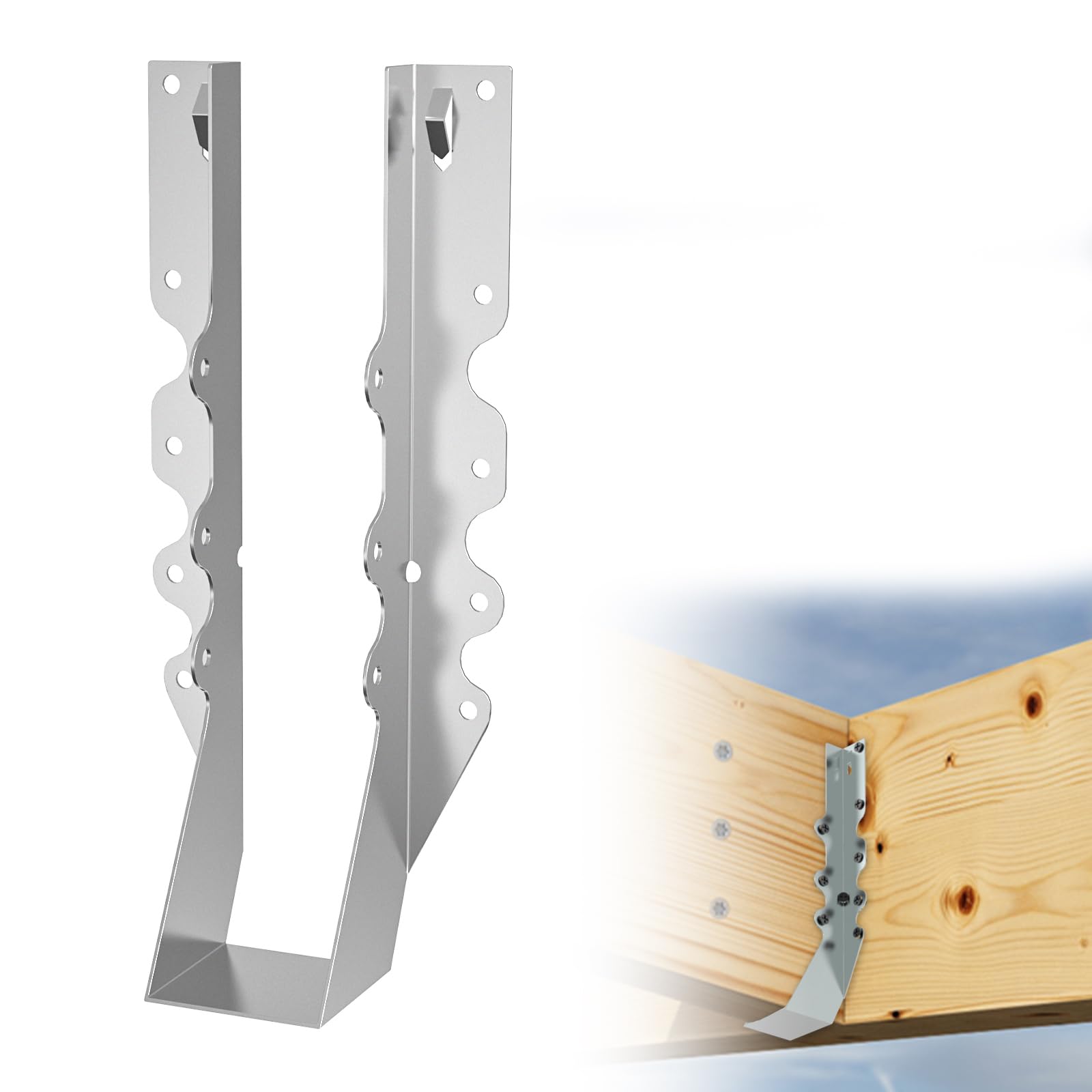 Buy 20 pcs 2x10 Joist Hanger,LU210 20 Gauge Double Shear Face Joist Hanger,Hurricane Ties for