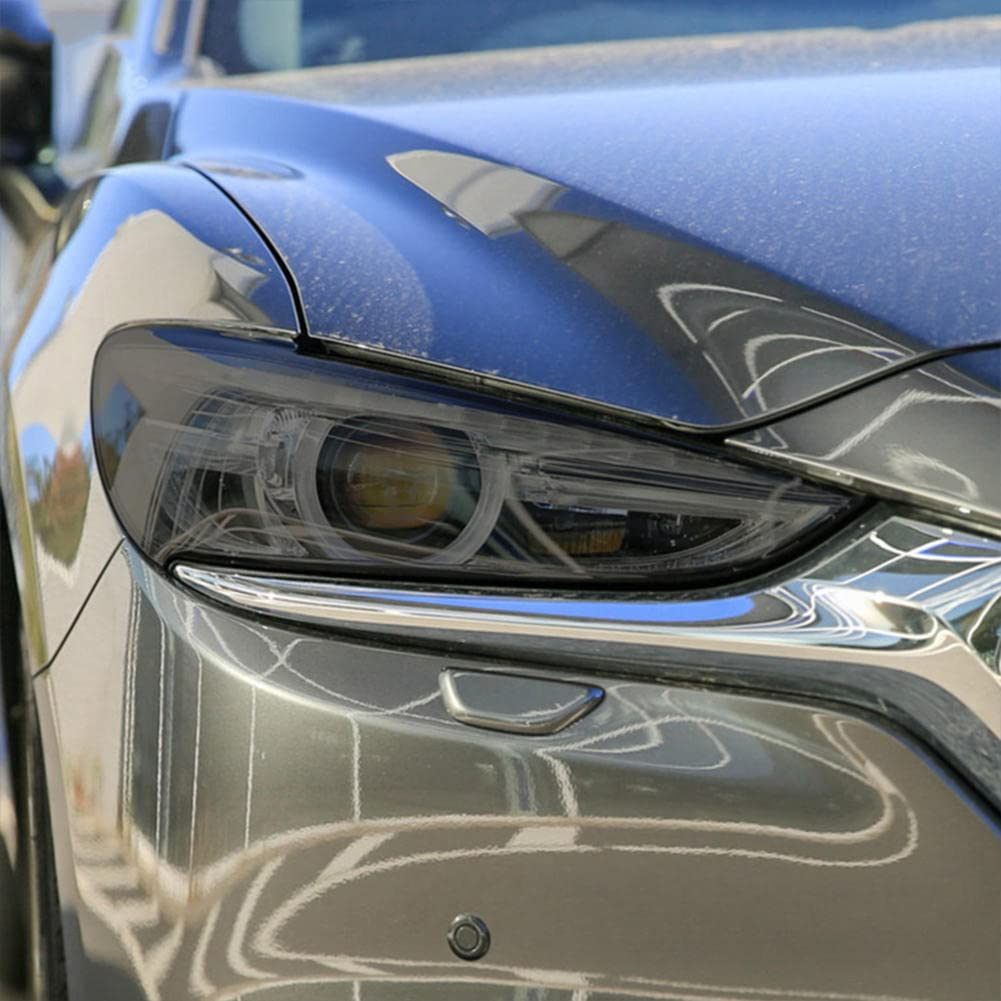2 Pezzi Auto Faro Tinta Nero Pellicola Protettiva Vinile Protezione Adesivo TPU Trasparente, per Mazda 6 Atenza 2019 2020 Accessori