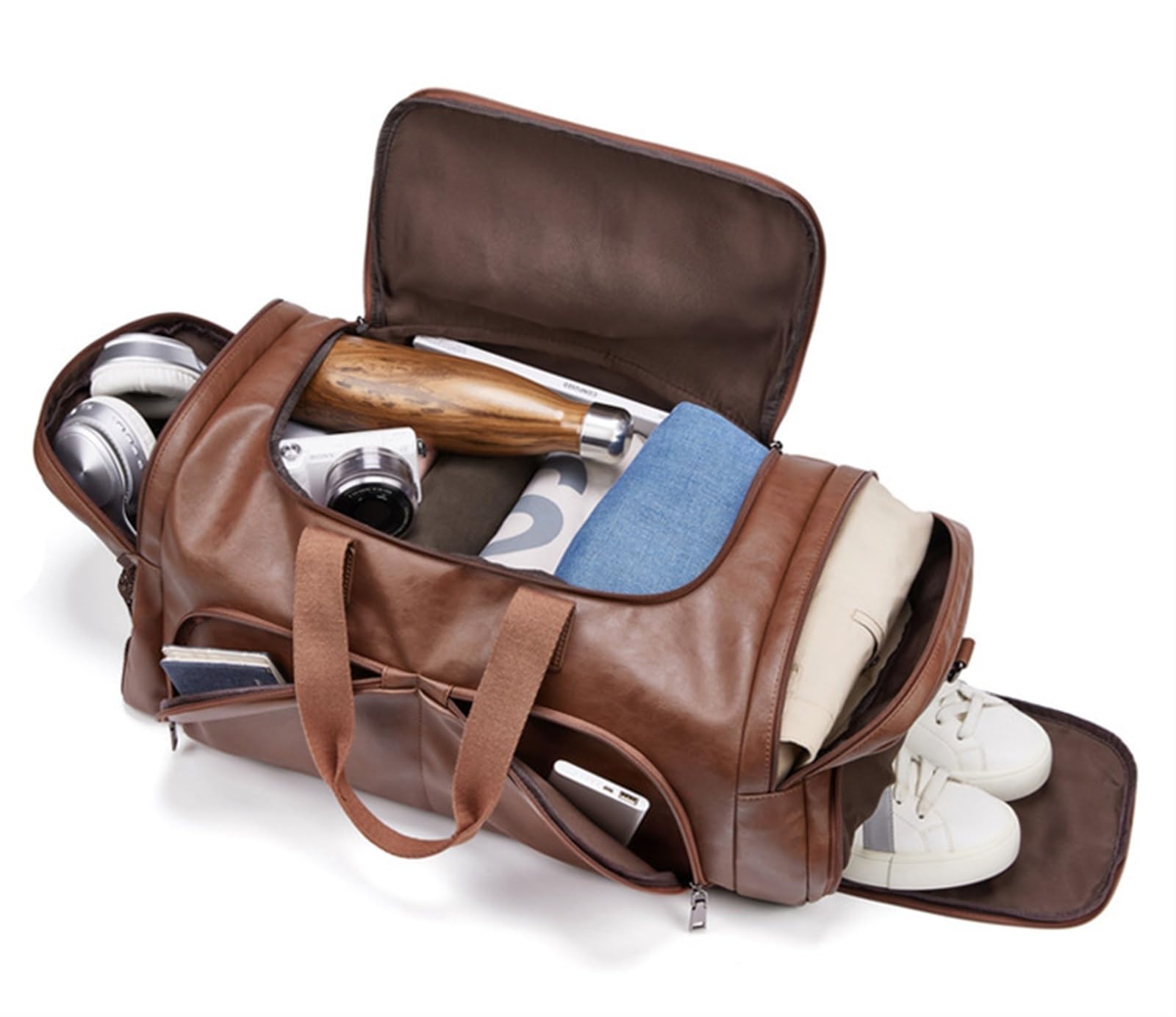 Bolsa Portatrajes Bolsa de Viaje Petate De Cuero Del Viaje De Negocios Del Gimnasio Del Fin De Semana De La Bolsa De Viaje, Bolso De Mano Para El Negocio Del Uso Diario Bolsa Portatrajes de Viaje Bols