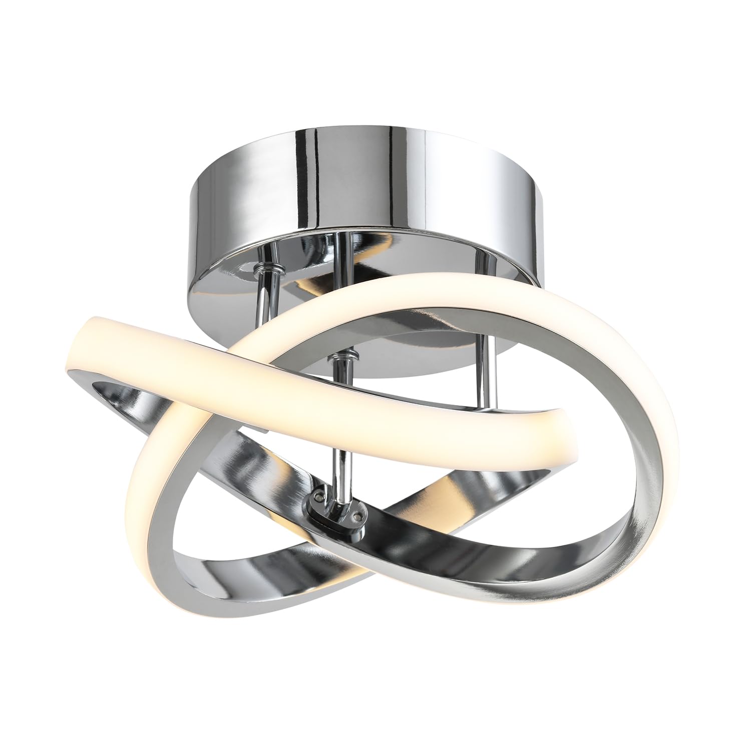 Happy Homewares LED Ceiling Light - 24cm - Polished Chrome - Metal