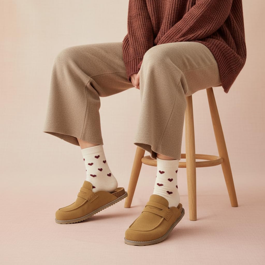 CUSHIONAIRE Zola Women’s Penny Clog Mule – Suede Slip-On with Memory Foam, Cork Footbed & Flexible Outsole - Image 2