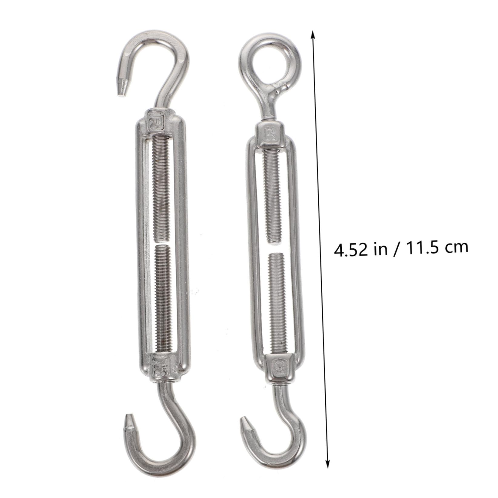 Lichterketten Aufhängeset aus Edelstahl mit Pvc, Schwarzes Satz | Gewinde Spanner, Leicht Abnehmbar, Verstellbare Spannung, für Deck Railing und Wäscheleinen